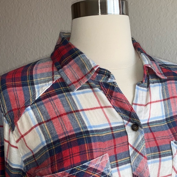 🍓Beautiful Abercrombie & Fitch Plaid Flannel Cotton Shirt like new confirmation - Picture 8 of 11